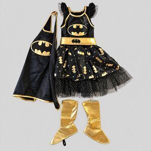 DC Batgirl Girls Small Halloween Costume Dress Cape Boot Covers Superhero C143